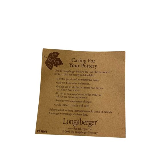 Longaberger Falling Leaves Pottery Plates Set of 4 Autumn Colors 6.75” Used - Picture 14 of 14